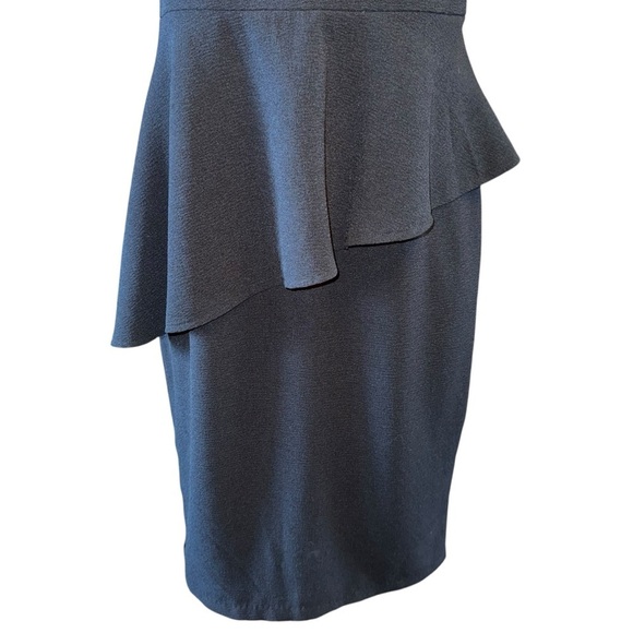 EUC Thalia Sodi Women’s SZ 6 Black Asymmetrical, Ruffle Peplum Sleeveless Dress - Picture 6 of 9